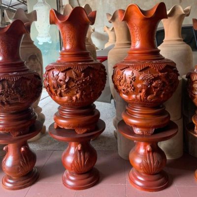 Lục bình giá rẻ 1m40 loại đục gỗ xà cừ LB06