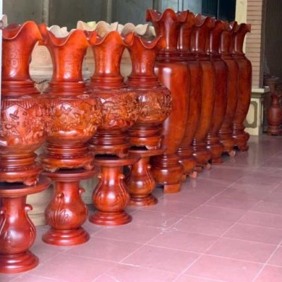 Lục bình 1m20 loại đục gỗ xà cừ LB08