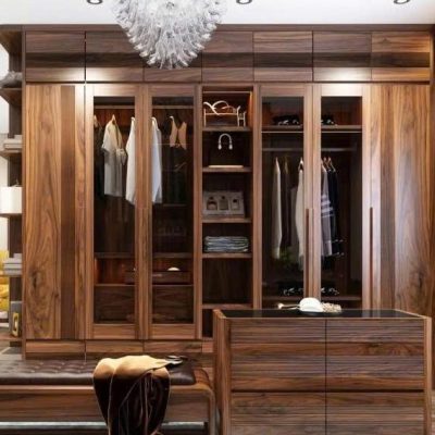 Tủ áo 7c 2 tầng gỗ hương xám TA476