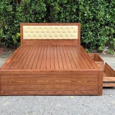 Giường ngăn kéo 2m00 gỗ sồi nga GN408