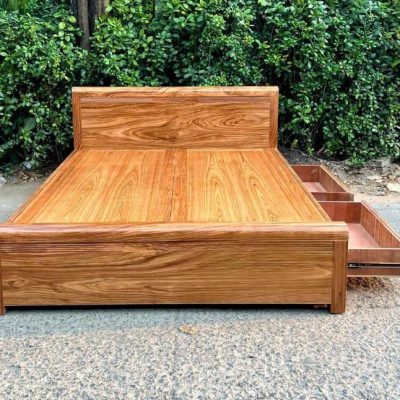 Giường ngăn kéo 2m20 gỗ hương xám GN438