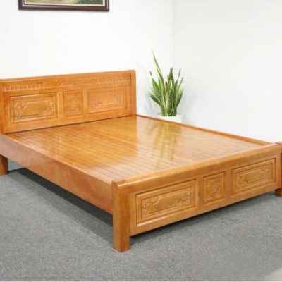 Giường 1m80 gỗ sồi nga GN413