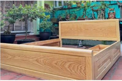 Giường soi huỳnh 2m00 gỗ sồi nga GN415