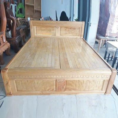 Giường ngủ 2m2 gỗ sồi nga GN373