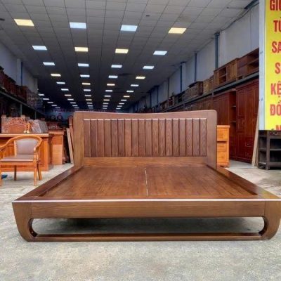 Giường chân cong 2m00 gỗ sồi nga GN407