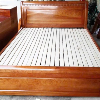 Giường giác nan 2m20 gỗ xoan đào GN432