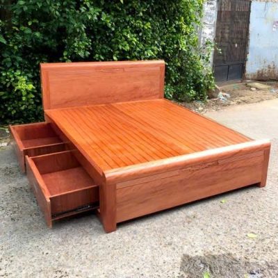 Giường ngăn kéo 2m20 gỗ xoan đào GN428