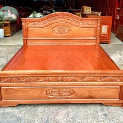 Giường thiên nga 2m20 gỗ xoan đào GN427