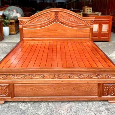 Giường thiên nga 2m20 gỗ xoan đào GN425