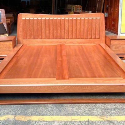 Giường chân cong 2m20 gỗ xoan đào GN424