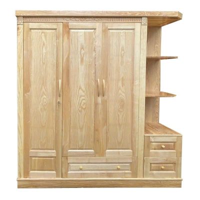 Tủ quần áo 3 cánh + góc trang trí gỗ sồi nga TA508