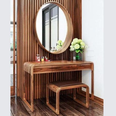 Bàn trang điểm 80p gỗ hương xám BP119