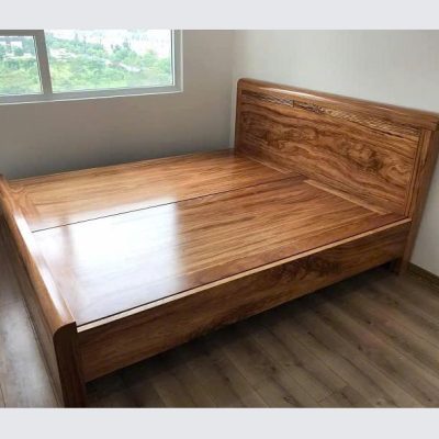 Giường 5 chỉ đục hoa 1m80 gỗ hương xám GN518