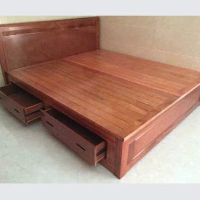 Giường ngăn kéo 1m80 gỗ xoan đào GN540