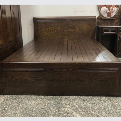 Giường 5 chỉ đục hoa 2m00 gỗ hương xám GN556