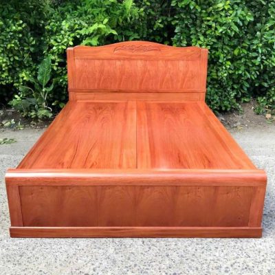 Giường đầu cong 1m60 gỗ hương đá GN581