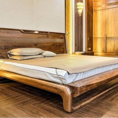 Giường chân cong 2m00 gỗ mun GN611