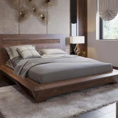 Giường chân thuyền 2m00 gỗ mun GN610