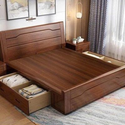 Giường ngăn kéo 2m00 gỗ mun GN605