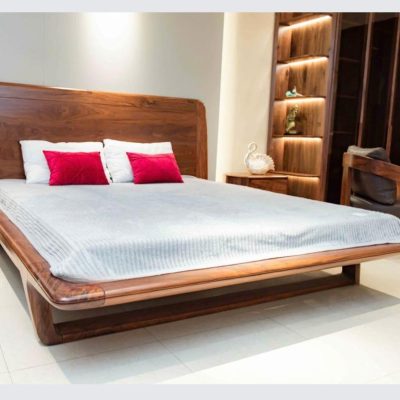 Giường chân choãi 2m00 gỗ mun GN602