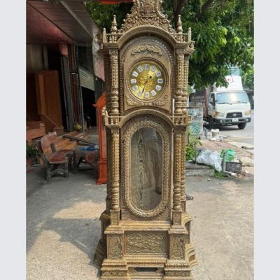 Đồng hồ cây tứ trụ gỗ mun đuôi công ĐHC46