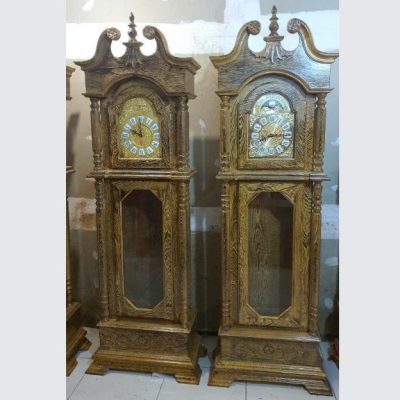 Đồng hồ cây sừng bò gỗ mun đuôi cong ĐHC45