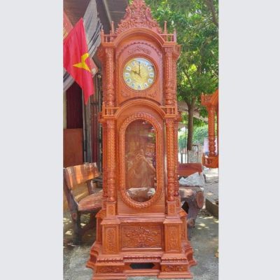 Đồng hồ cây tứ trụ gỗ hương ĐHC65