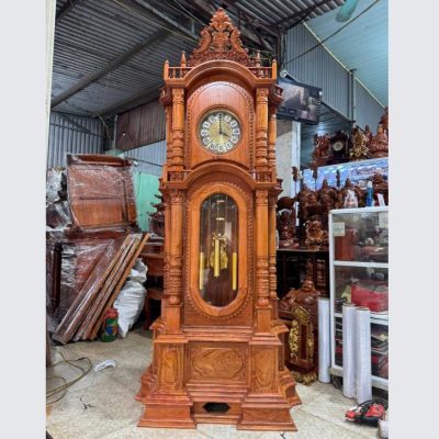Đồng hồ cây tứ trụ gỗ hương ĐHC64