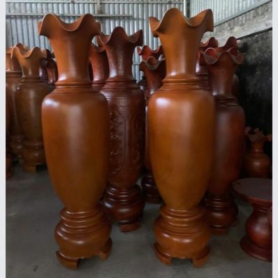Lục bình nguyên khối 1m80 gỗ xà cừ LB49
