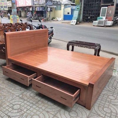 Giường ngăn kéo 1m60 gỗ xoan đào GN538
