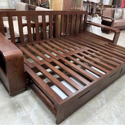 Sofa giường 1m50 gỗ sồi nga SF328