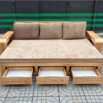 Sofa giường 1m20 gỗ sồi nga SF326