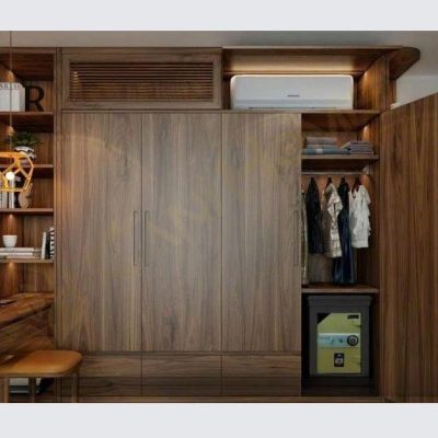 Tủ áo 5c 2 tầng gỗ óc chó TA614