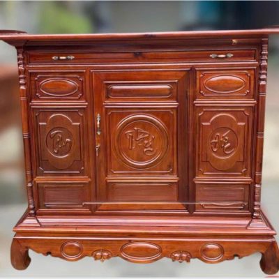Tủ thờ 1m53 chữ phúc gỗ gụ lào TT37