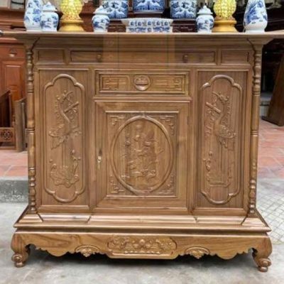 Tủ thờ 1m53 tứ linh gỗ gụ TT34