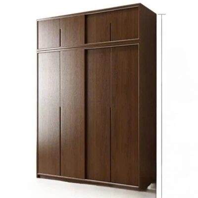 Tủ áo 4c 2 tầng gỗ óc chó TA602