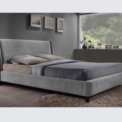 Giường bọc đệm 1m60 màu ghi GN632