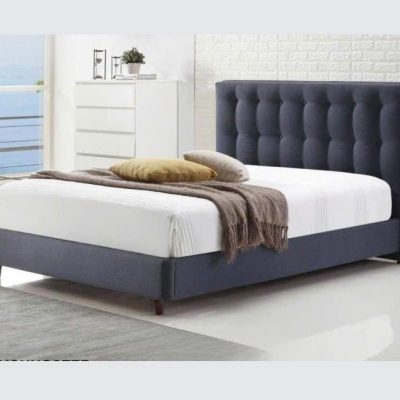 Giường bọc đệm 1m60 màu xanh GN631
