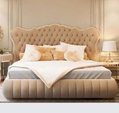 Giường bọc đệm 2m00 màu be GN629