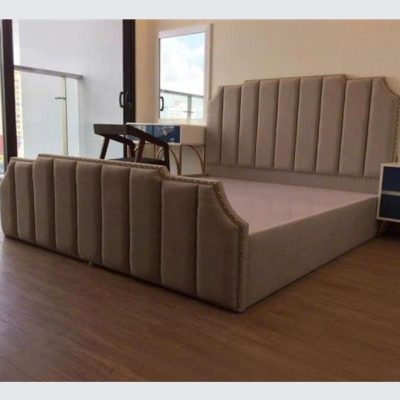 Giường bọc đệm 1m60 màu hồng GN623