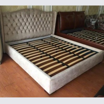 Giường bọc đệm 1m80 màu trắng GN621