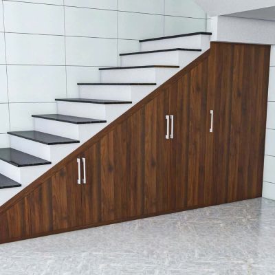 Tủ gầm cầu thang hiện đại gỗ MDF TCT26
