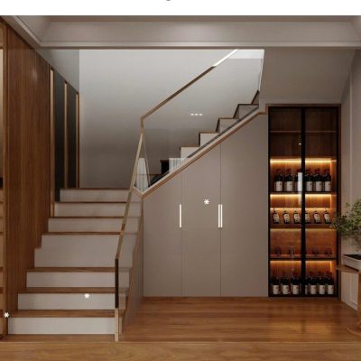 Tủ gầm cầu thang hiện đại gỗ MDF TCT21