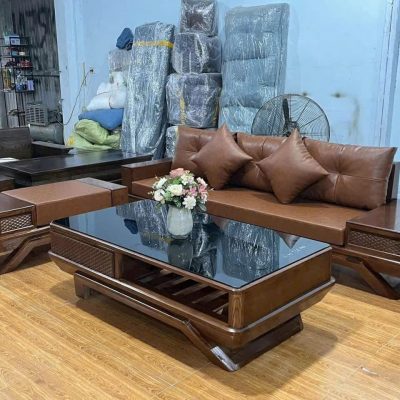 Sofa văng chân thuyền gỗ sồi nga SF345