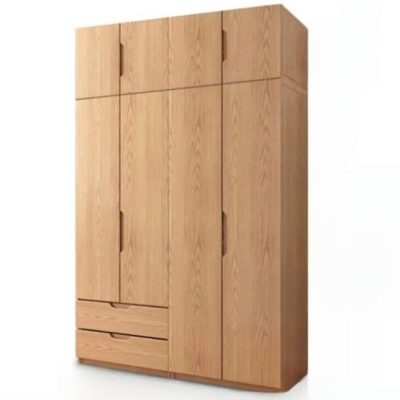 Tủ áo 4c 2 tầng cánh tràn gỗ sồi nga TA632