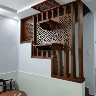 Vách ngăn cầu thang gỗ MDF VNCT40