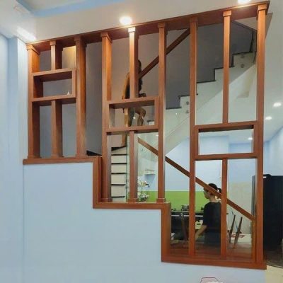 Vách ngăn cầu thang gỗ MDF VNCT38